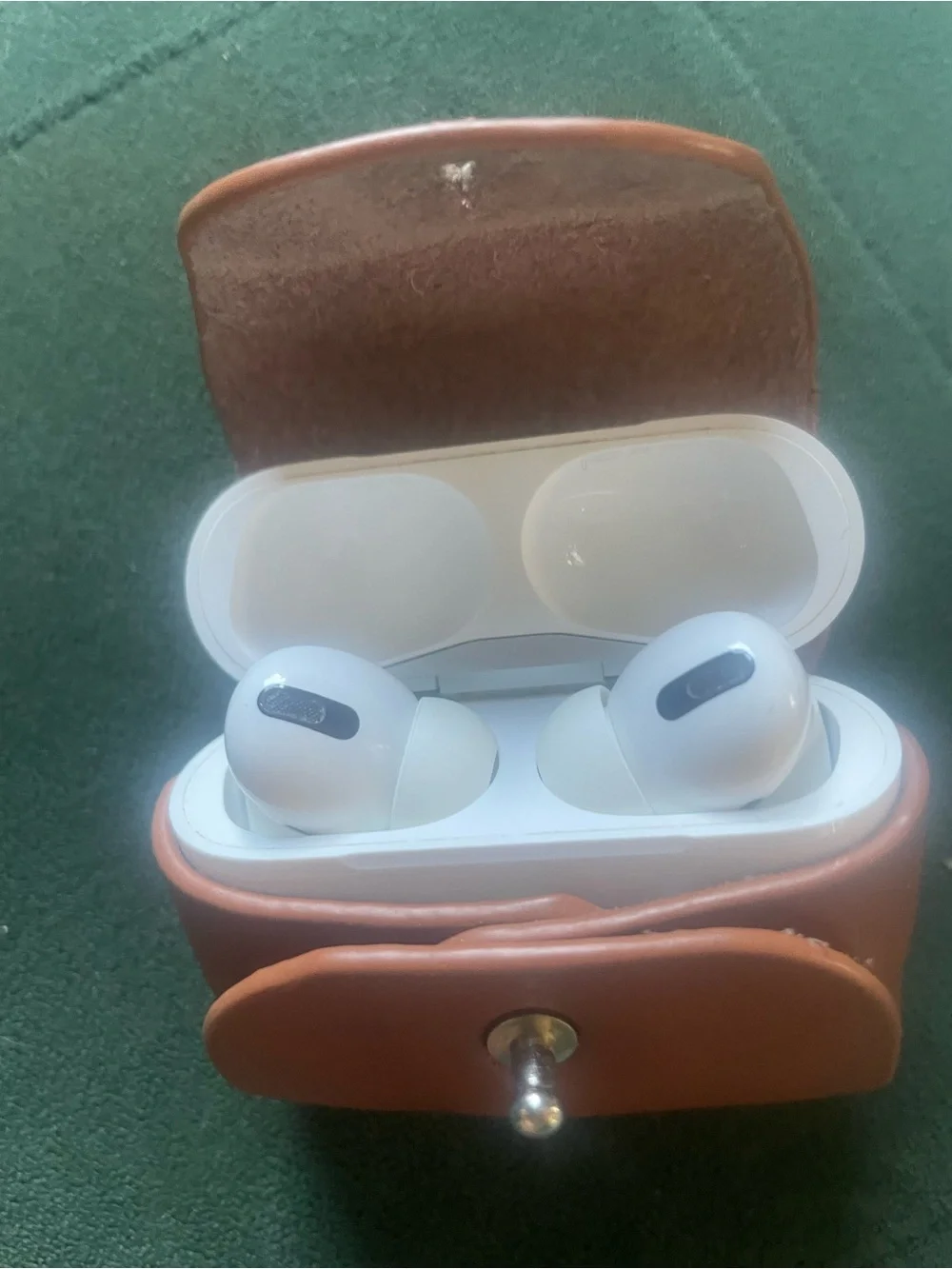 Apple AirPods Pro with Charging Case, Original Box and Leather Cover